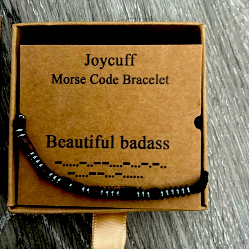 Joycuff morse code bracelet Beautiful Badass
